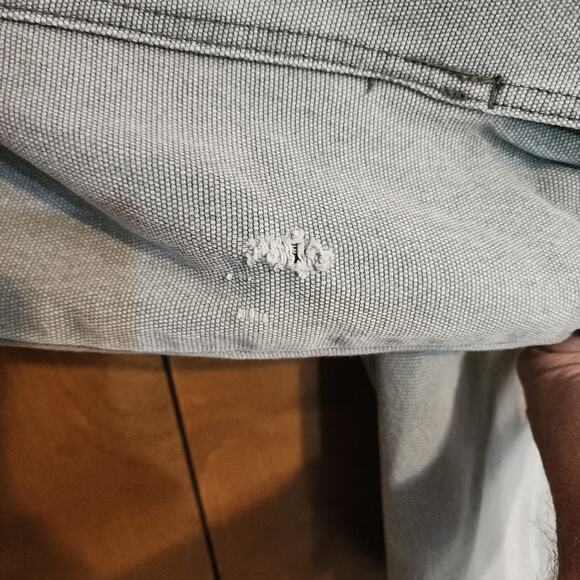 Vintage Dr. Martens Air Wair Greyish Olive Green Denim Jacket Size Med. - Picture 5 of 8